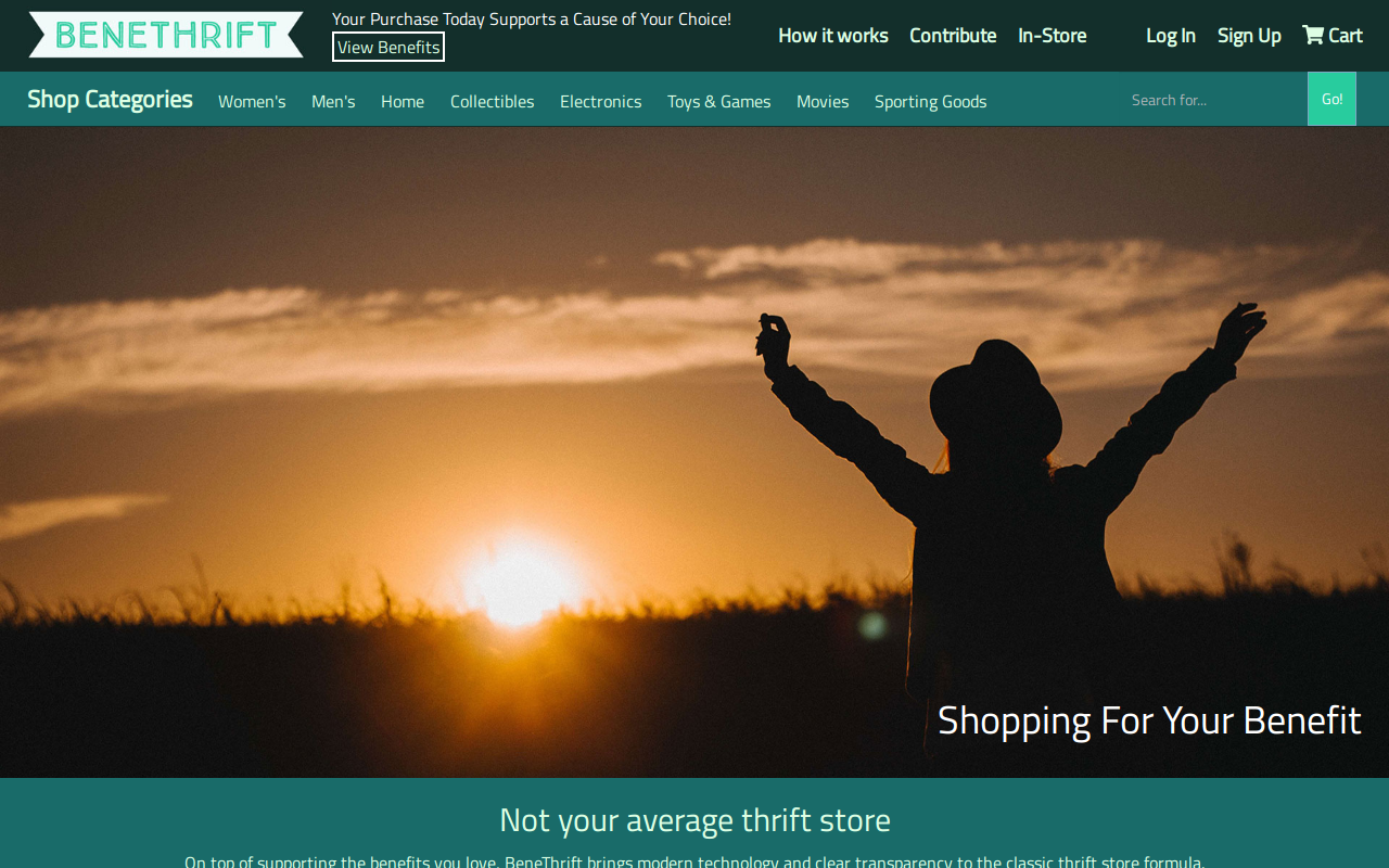 Benethrift website preview