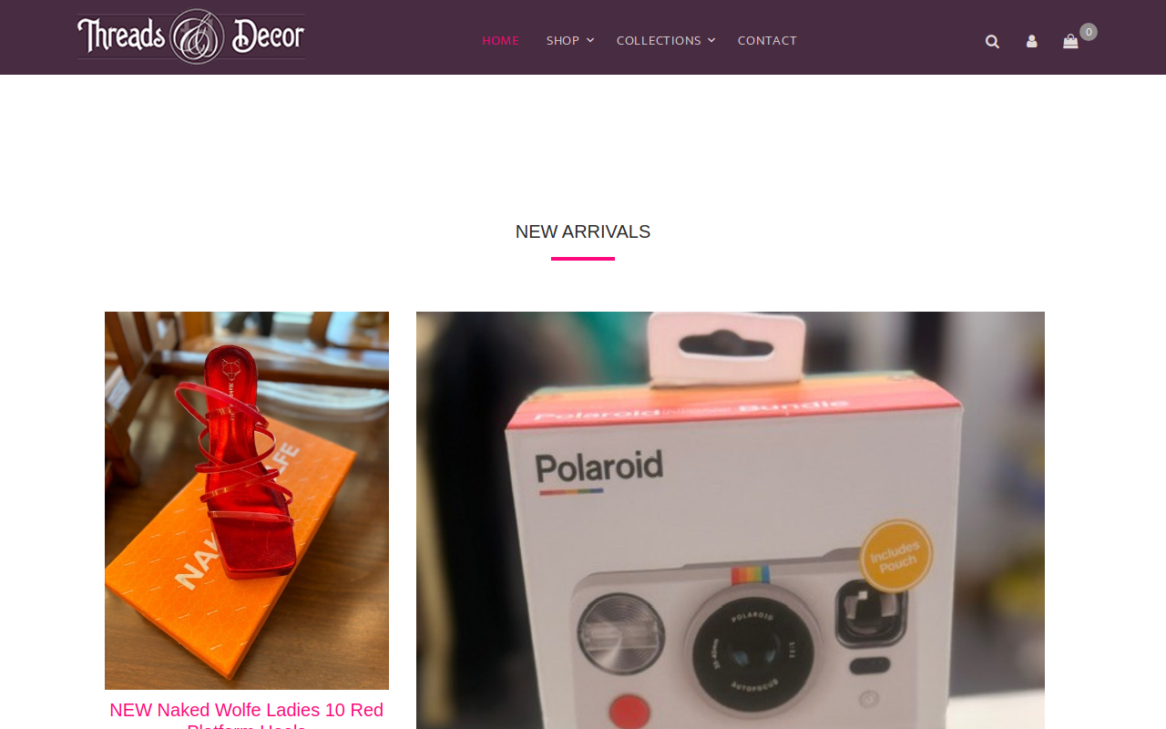 Threads and Decor website preview