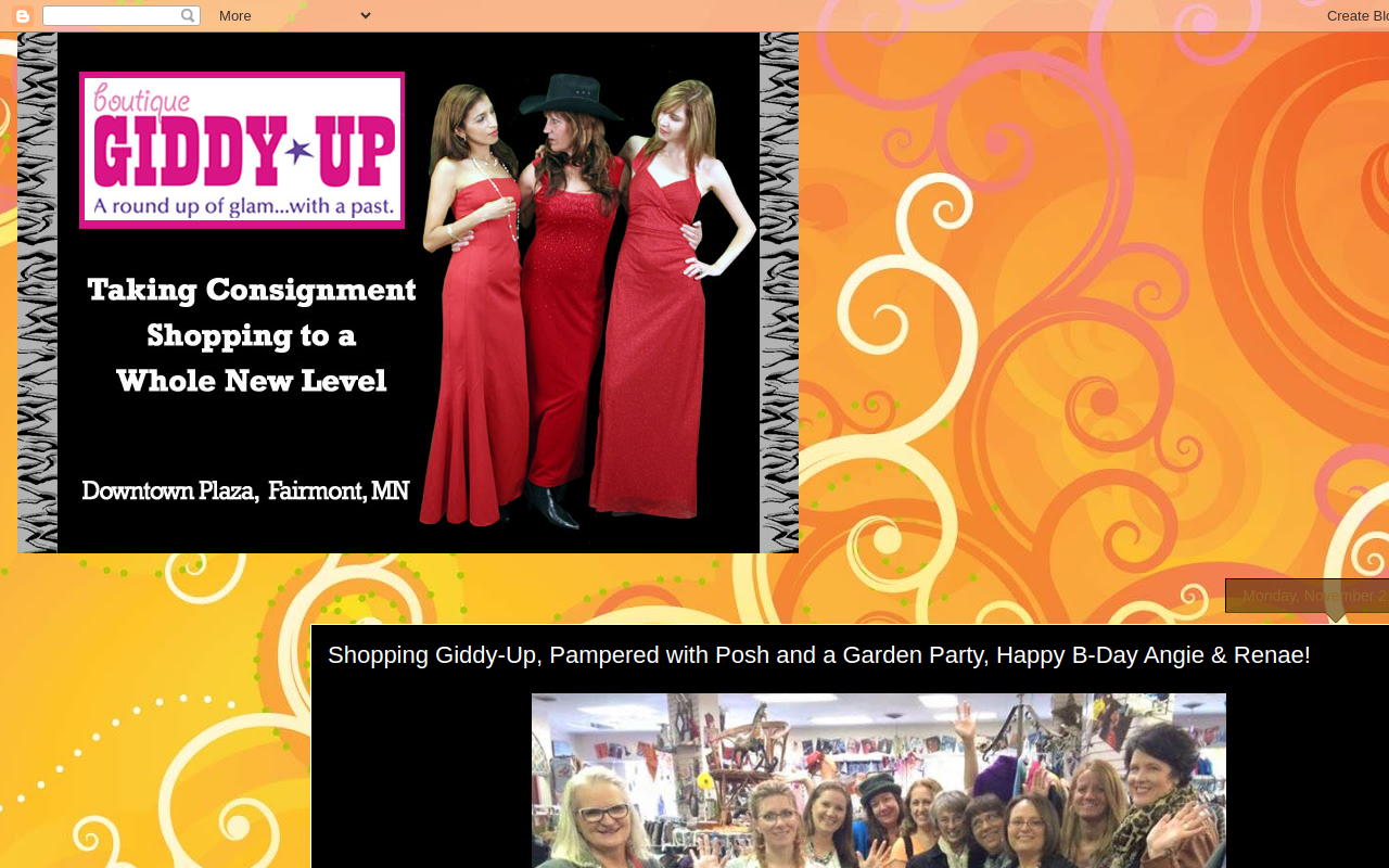 Giddy Up Boutique website preview