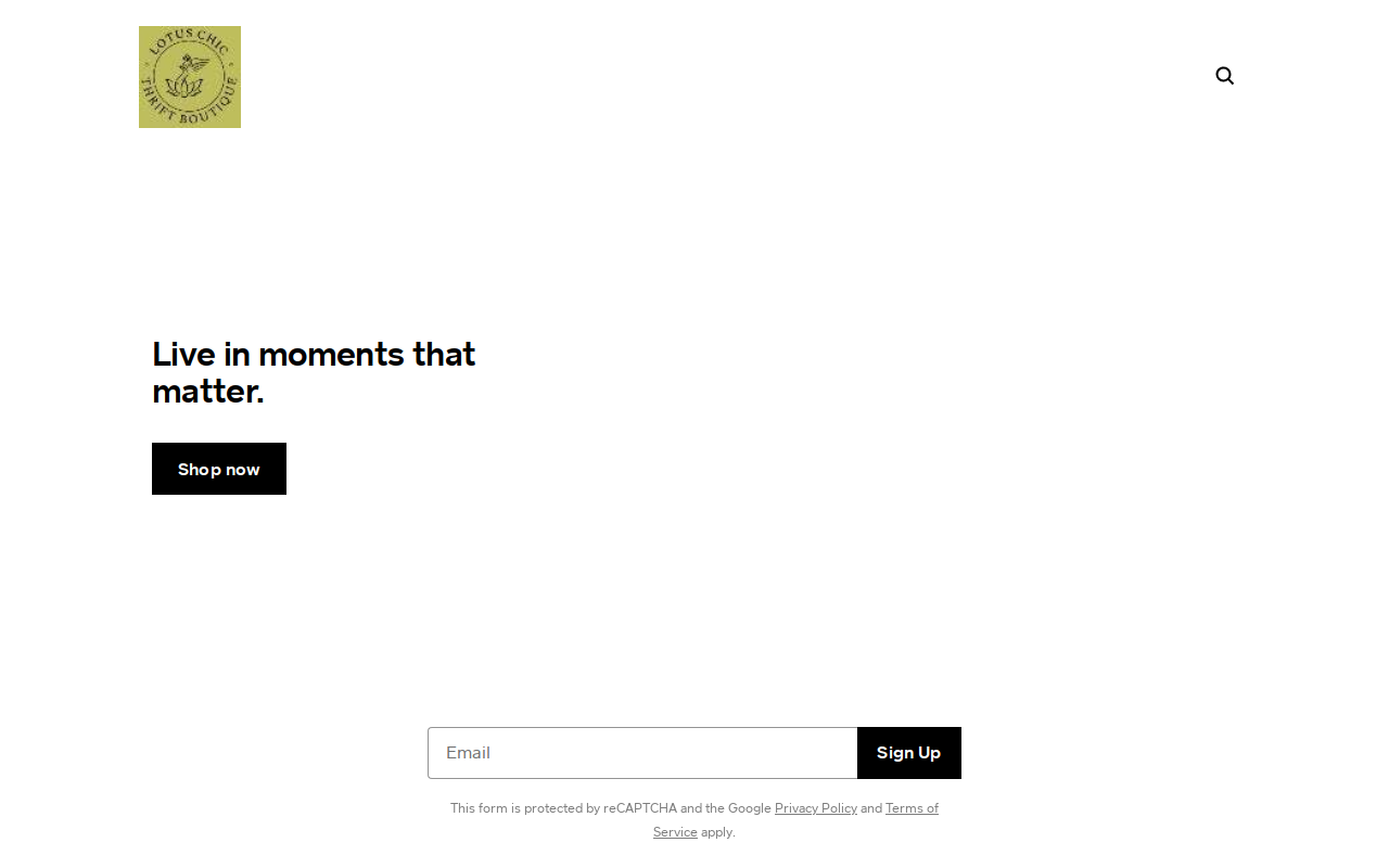 Lotus Chic Thrift Boutique website preview