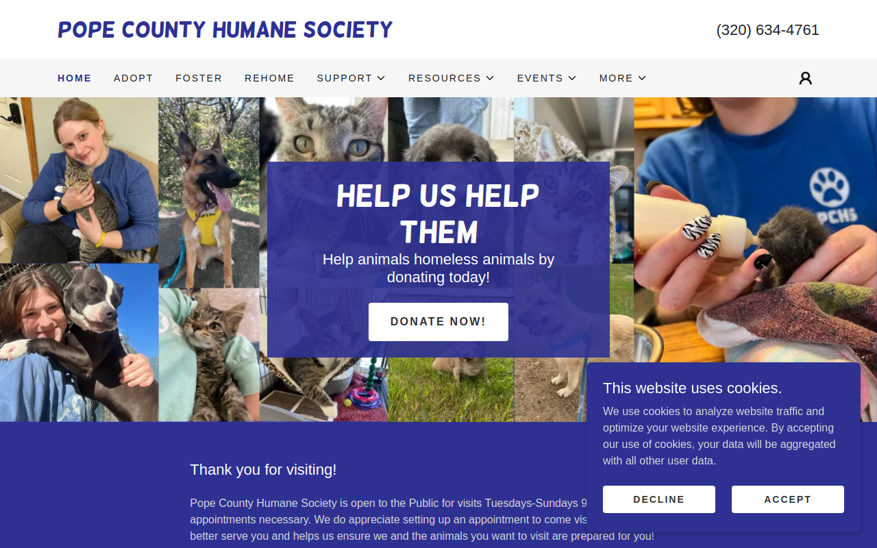 Class Act Thrift Shop website preview