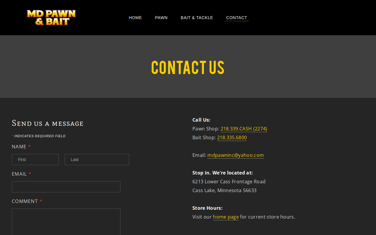 MD Pawn & Bait website preview