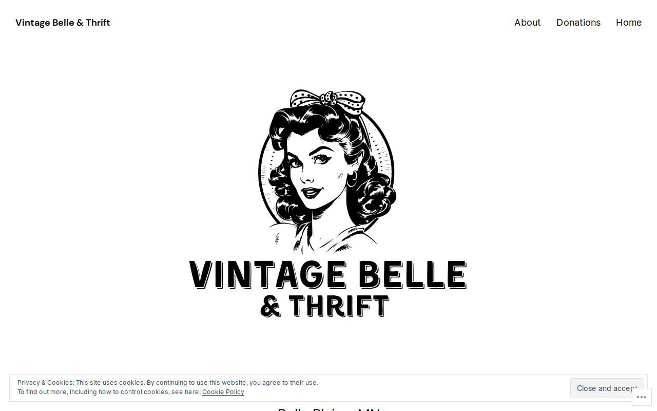 Vintage Belle & Thrift website preview