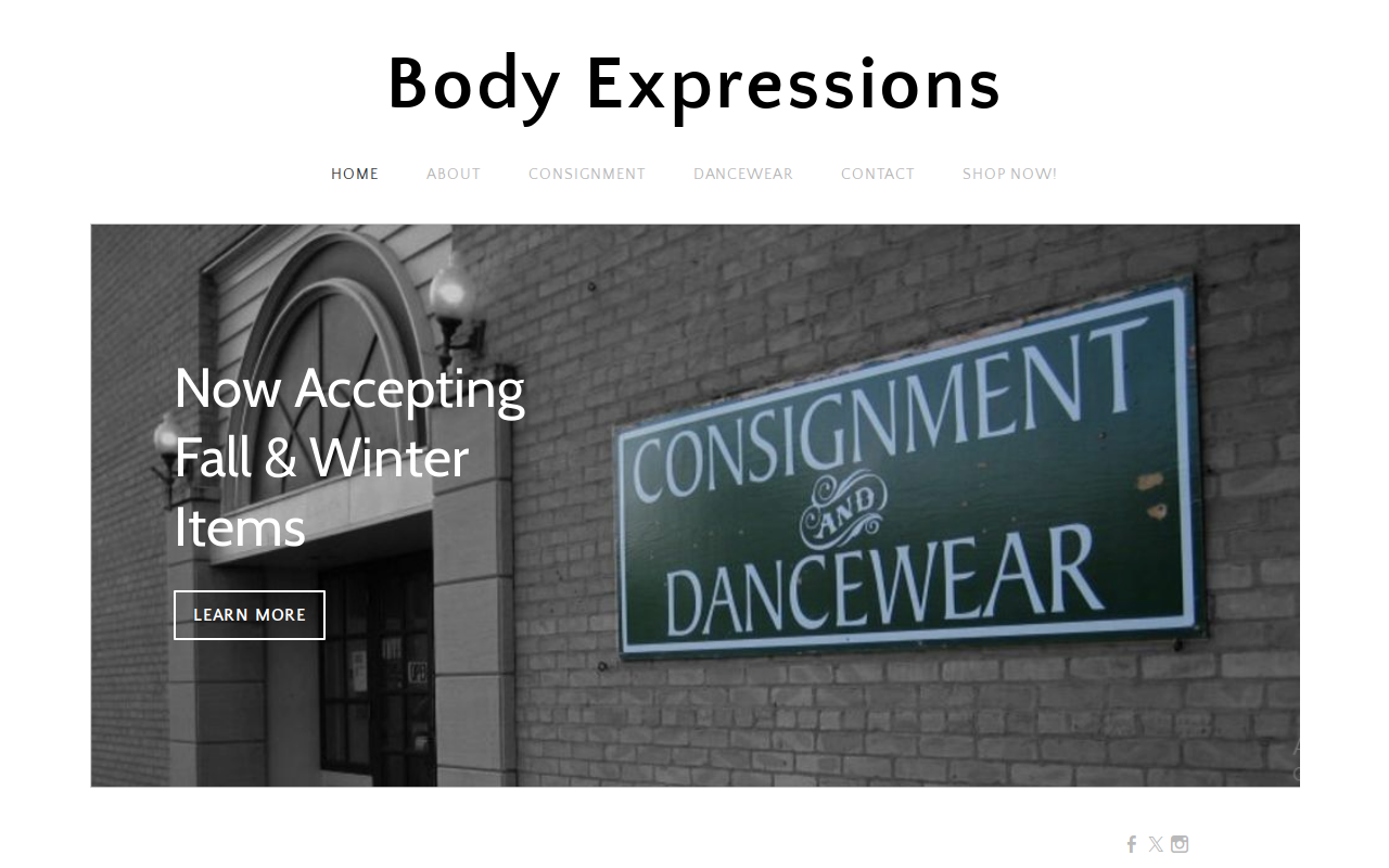 Body Expressions Consignment website preview