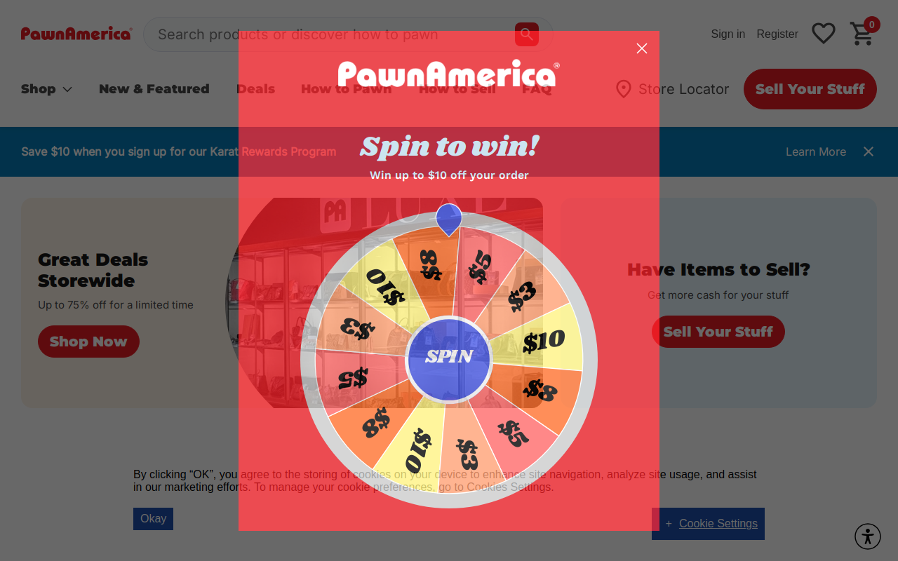 Pawn America Corporate Office website preview