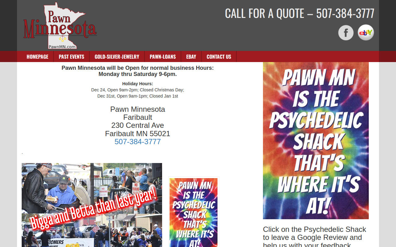 Pawn Minnesota website preview