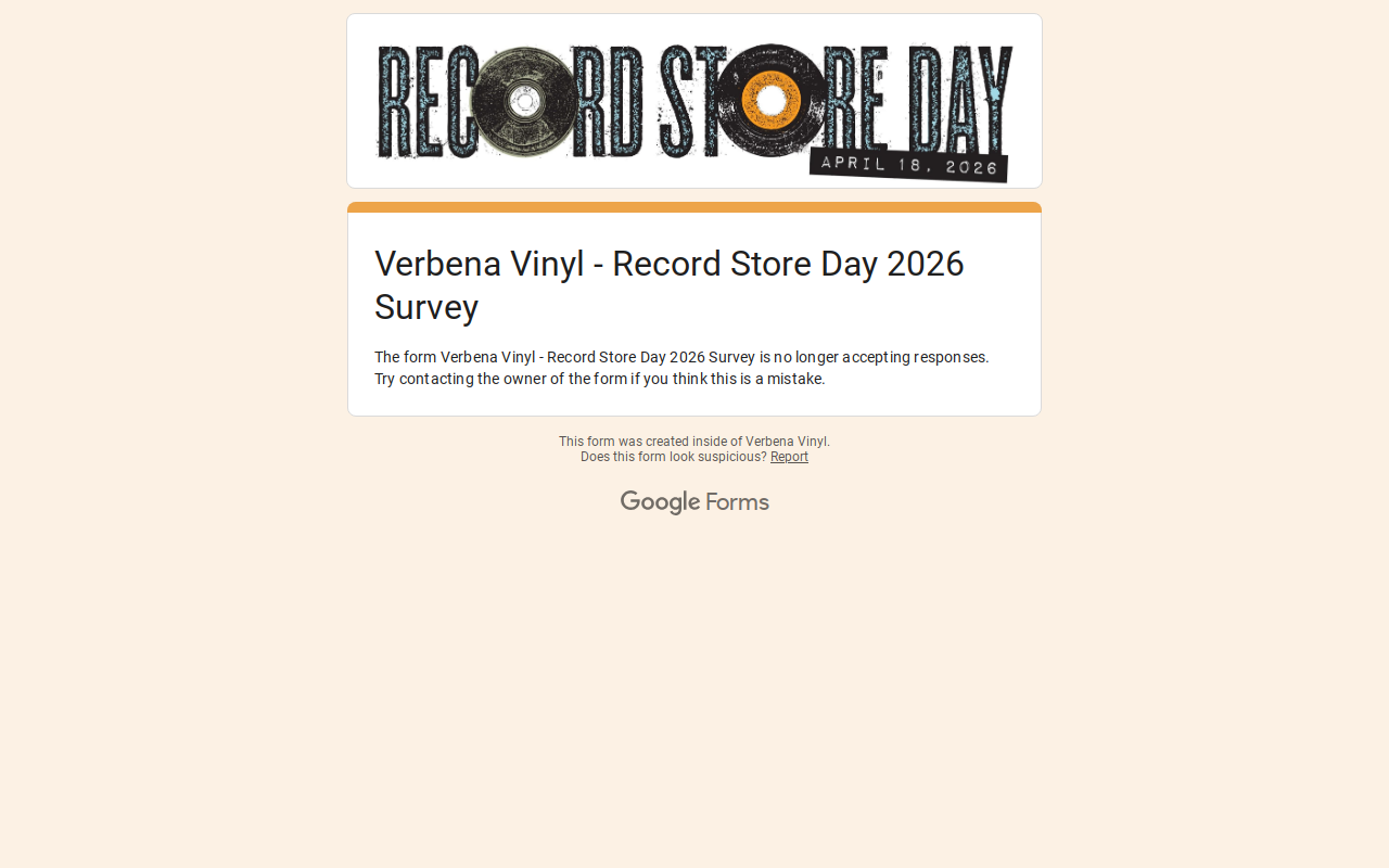 Verbena Vinyl website preview