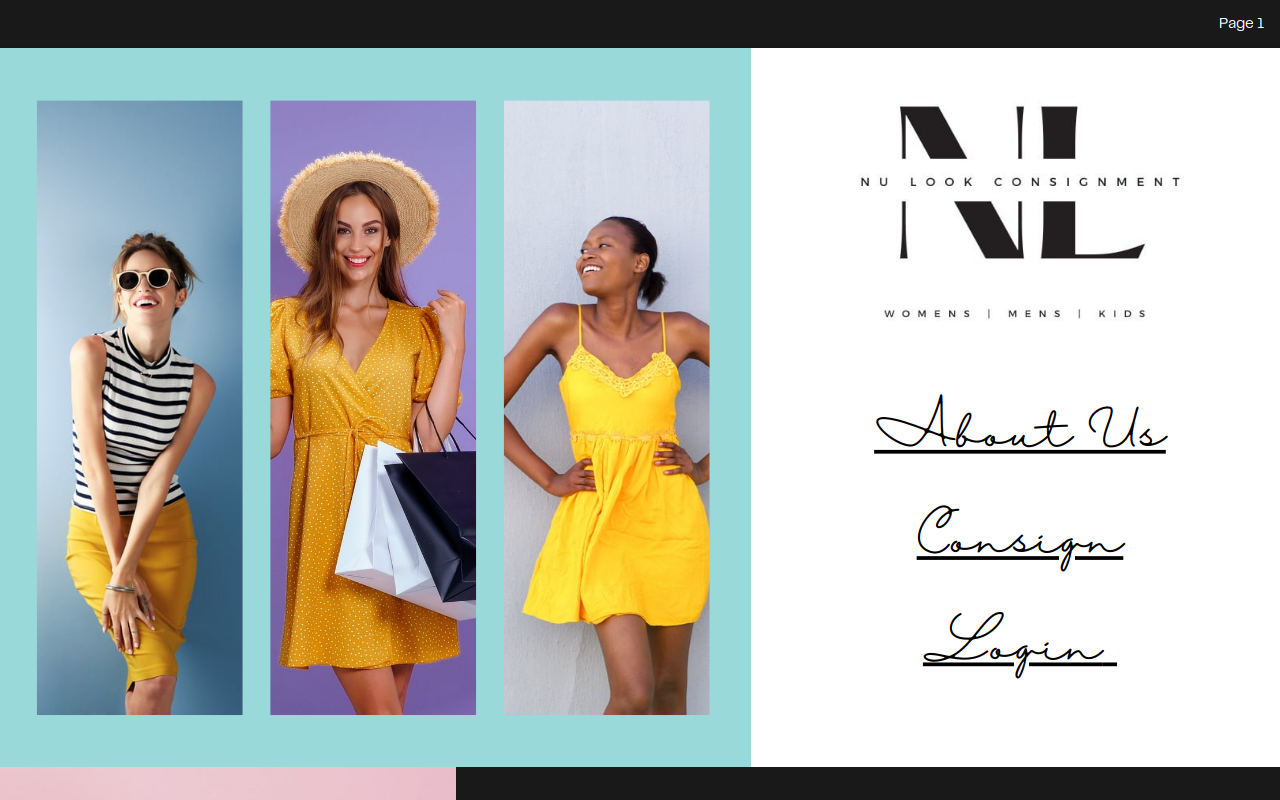 Nu Look Consignment Apparel website preview