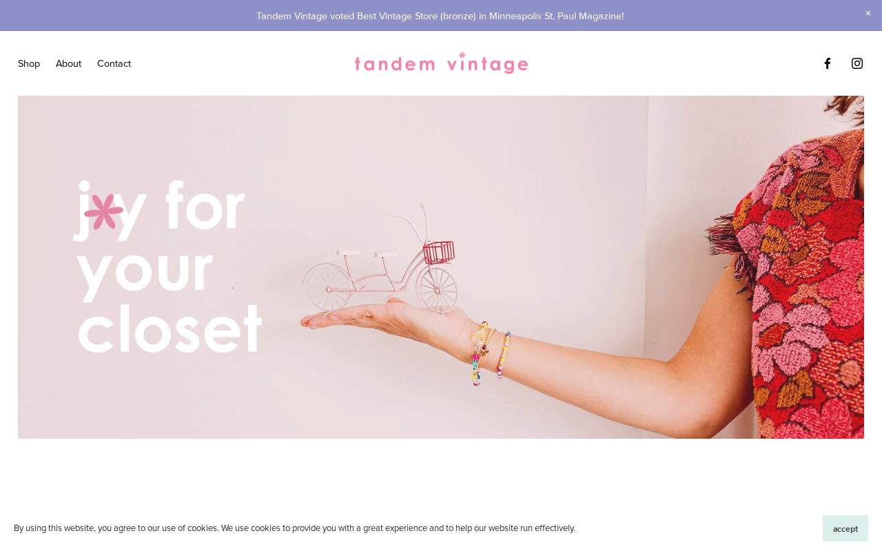 Tandem Vintage website preview
