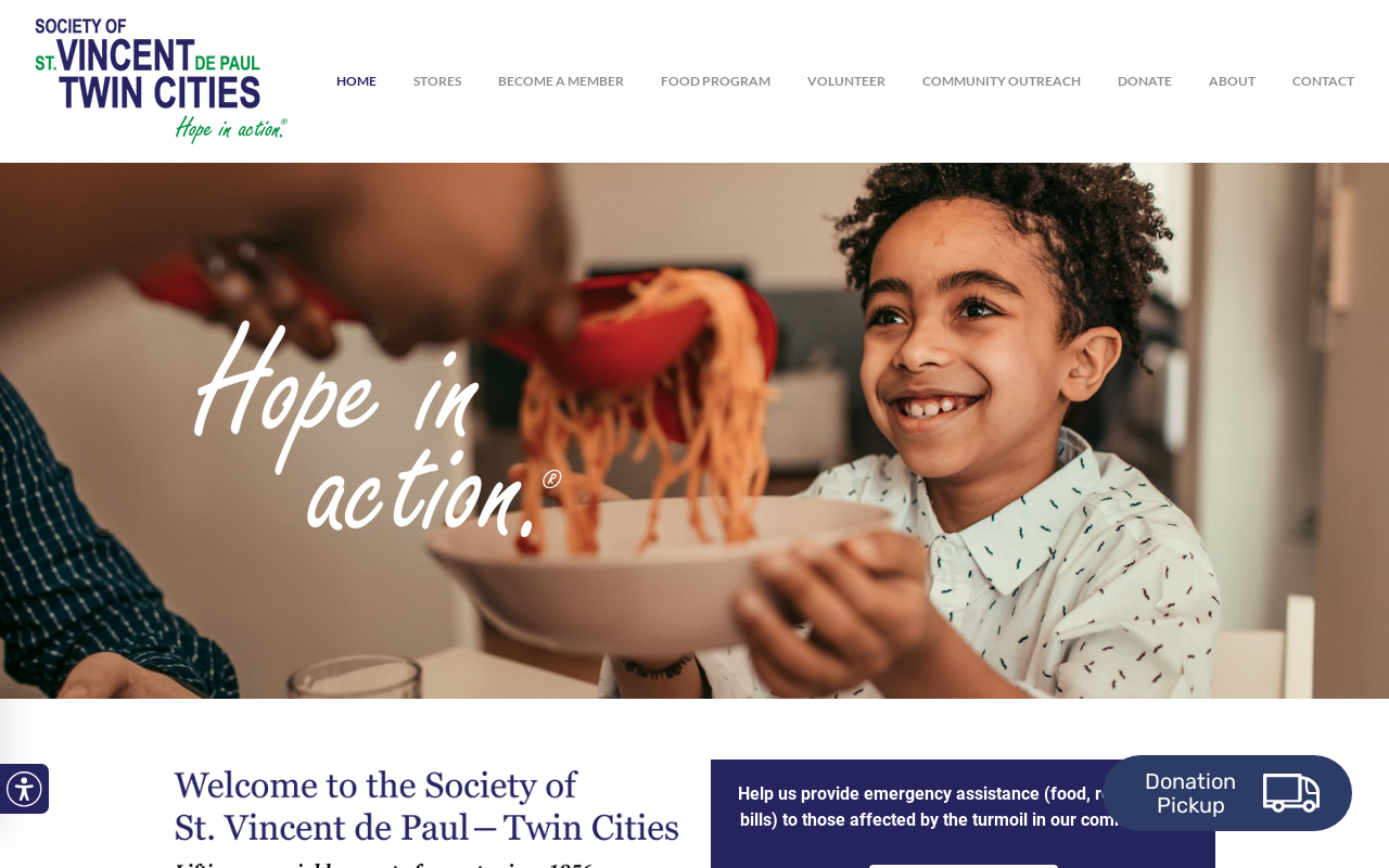 St. Vincent de Paul Thrift Store website preview