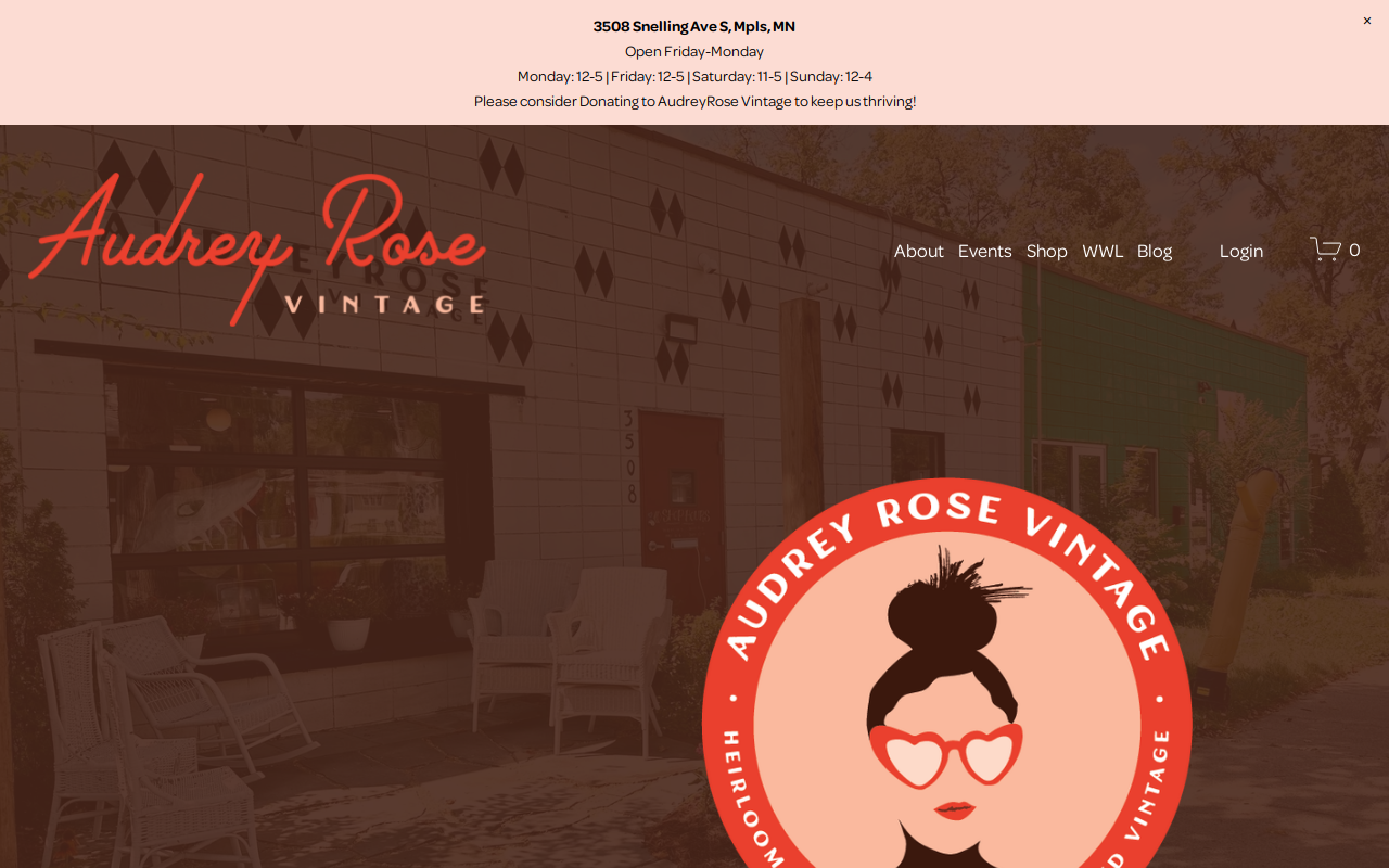 AudreyRose Vintage website preview