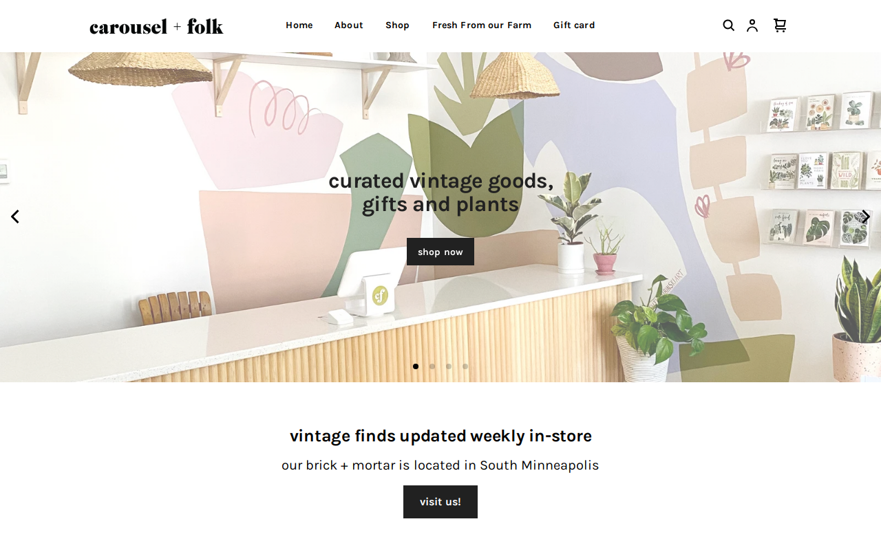 Carousel and Folk website preview
