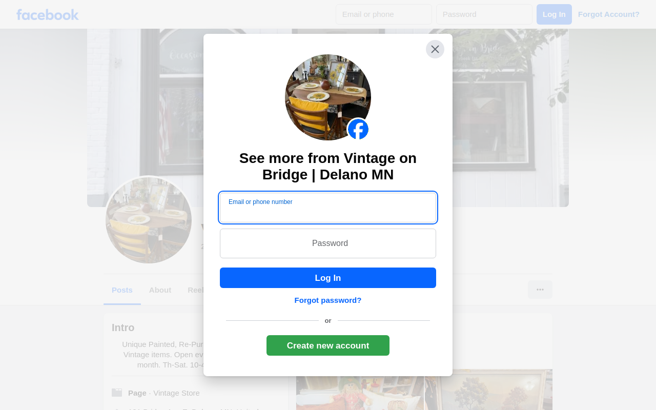 Vintage on Bridge website preview