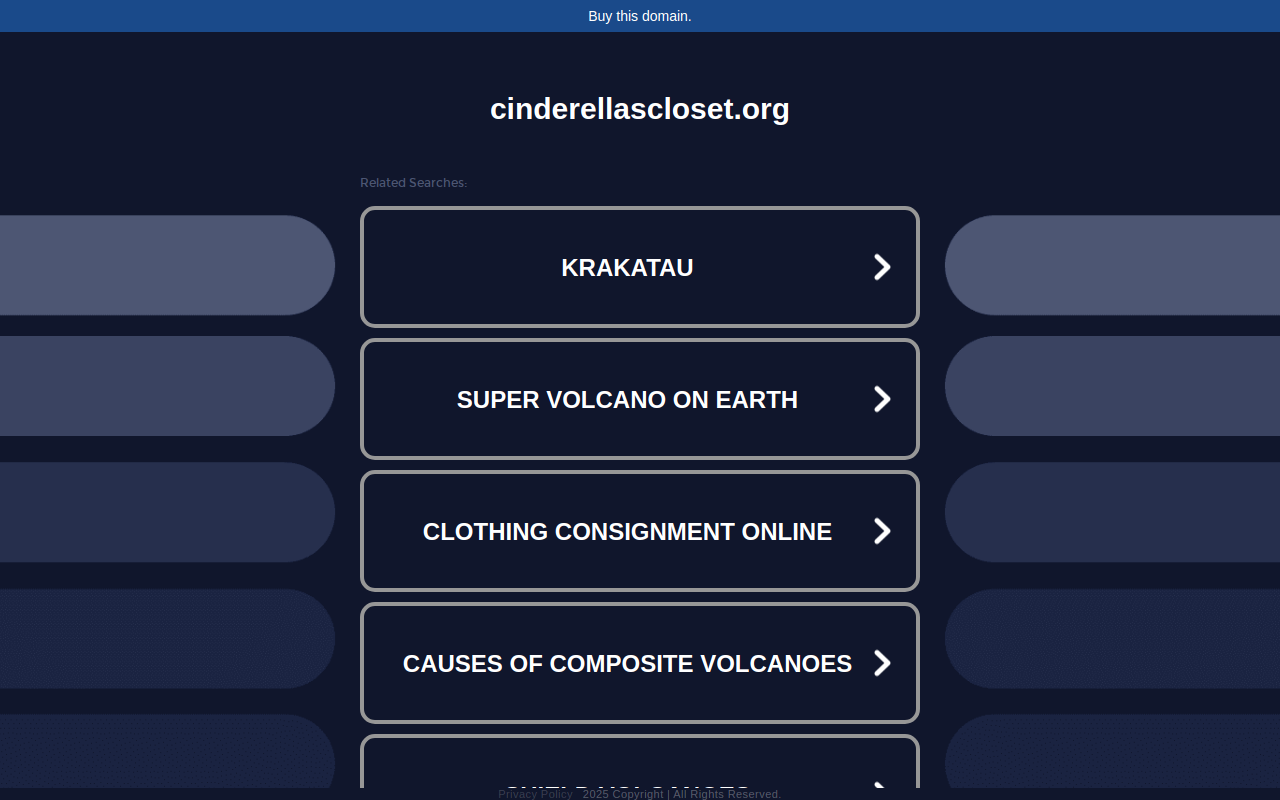 Cinderella's Closet website preview
