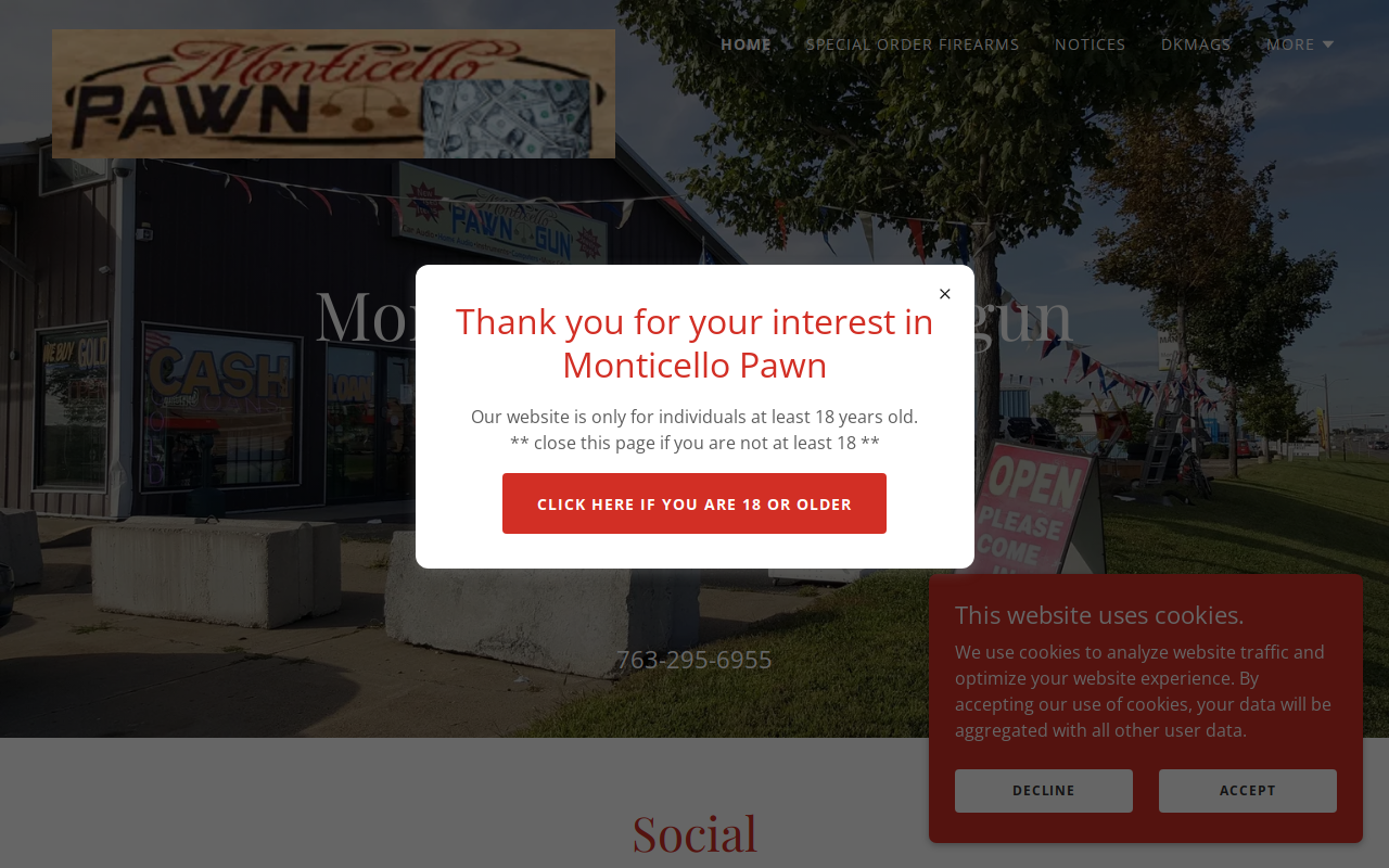 Monticello Pawn and Gun website preview