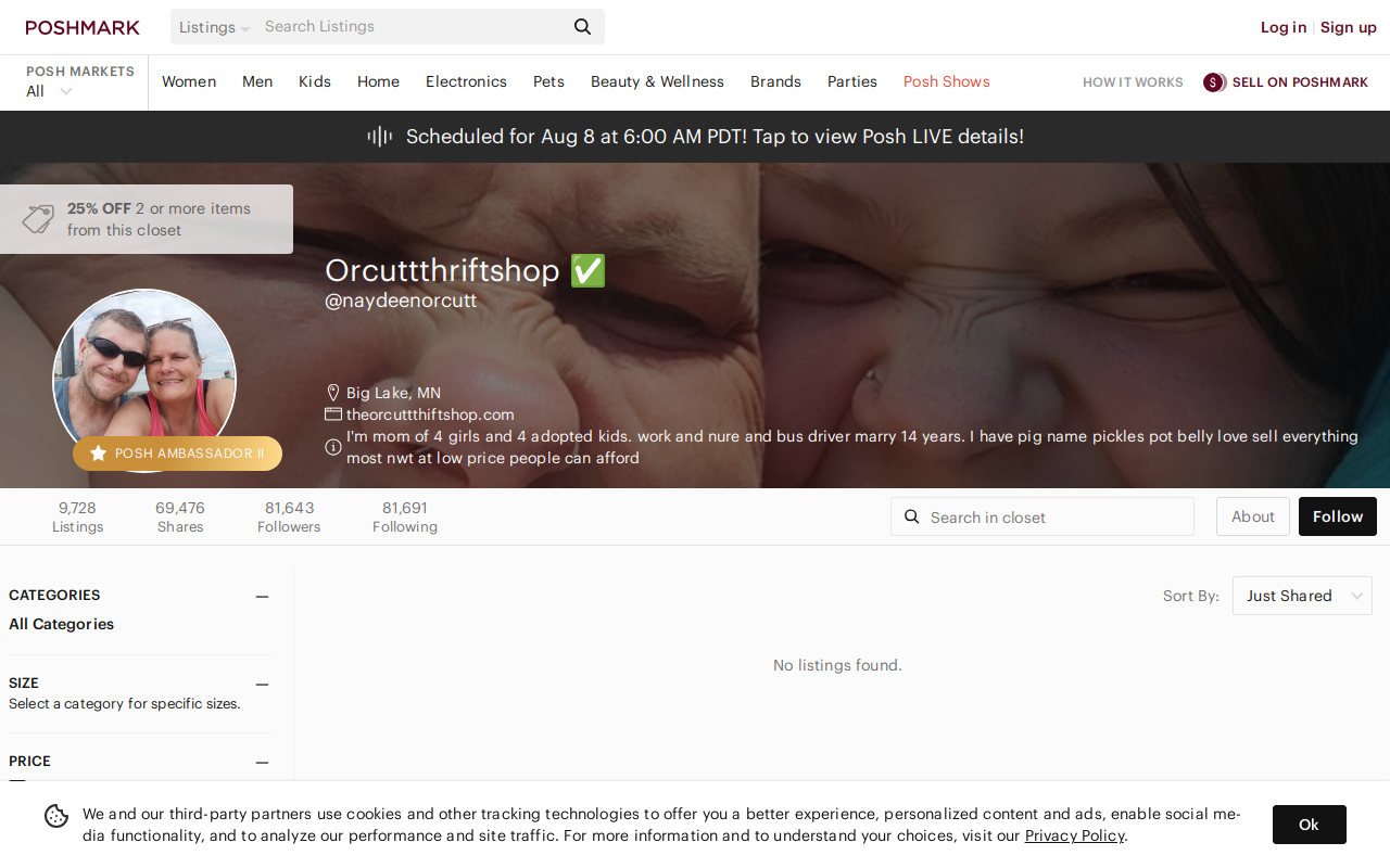 Orcutt thrift shop website preview