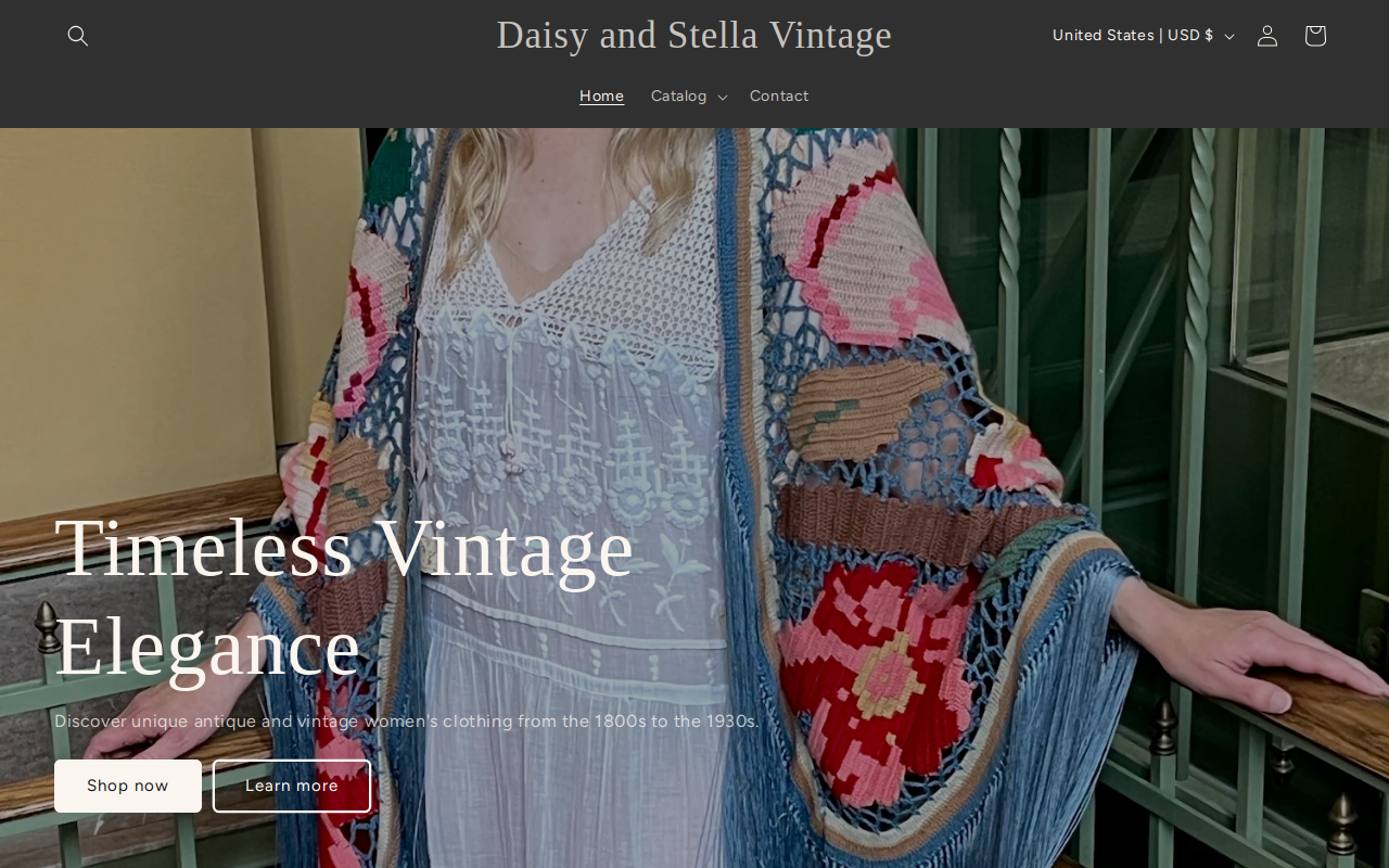 Daisy and Stella Vintage website preview