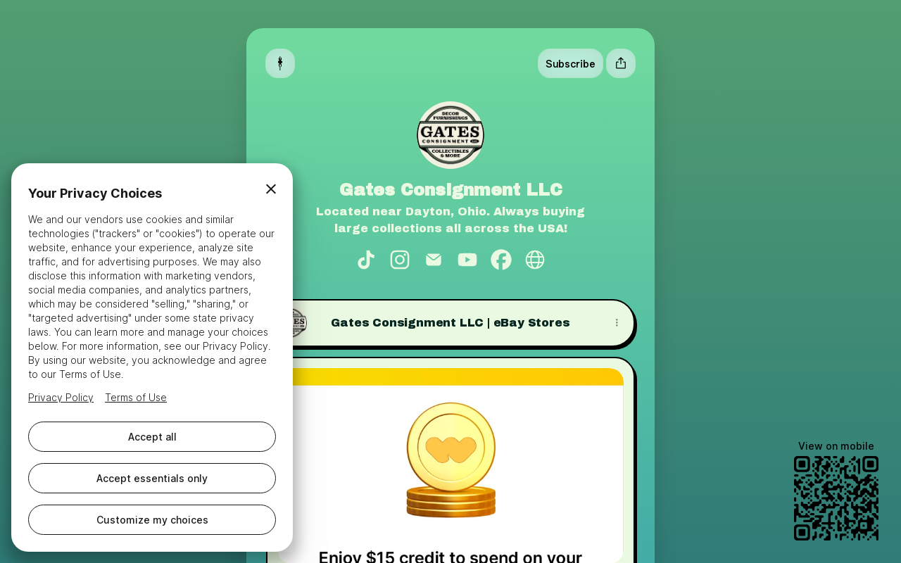 Gates Consignment LLC website preview