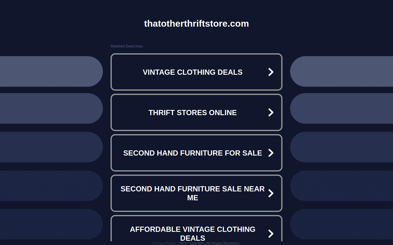 That Other Thrift Store website preview