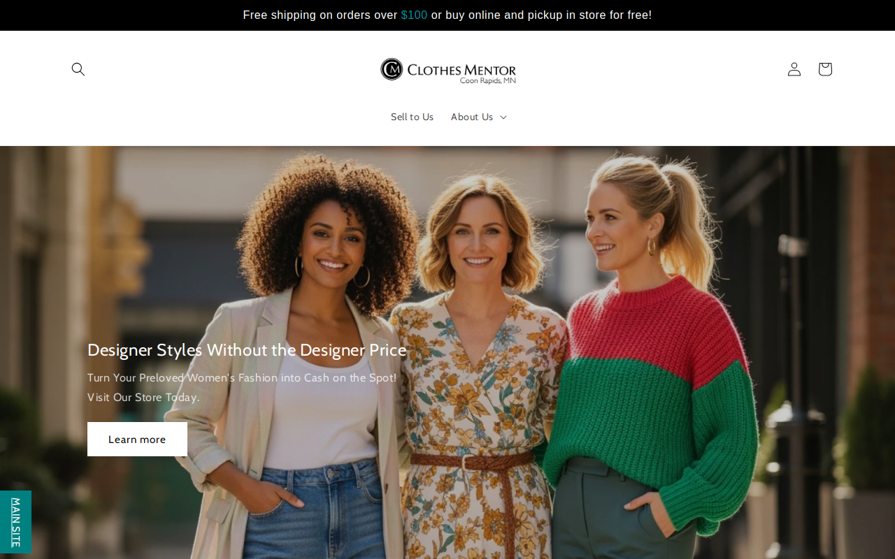 Clothes Mentor Coon Rapids, MN website preview