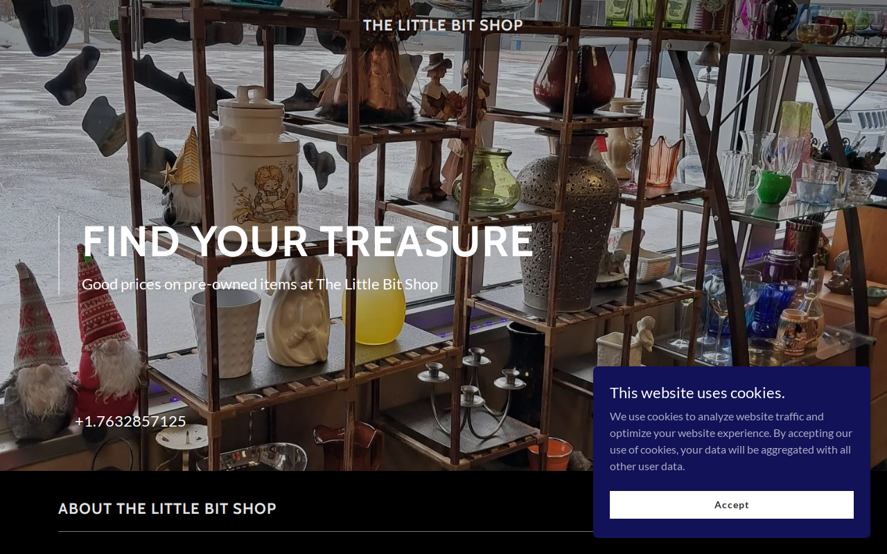 The Little Bit Shop website preview