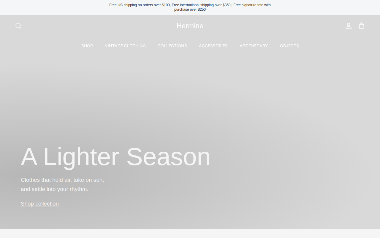 Hermine website preview
