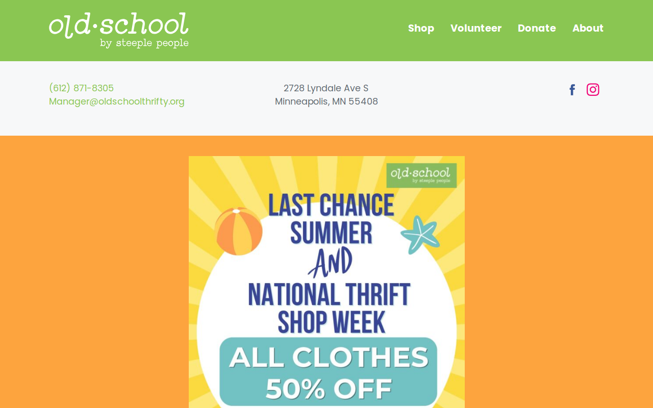 Old School By Steeple People website preview