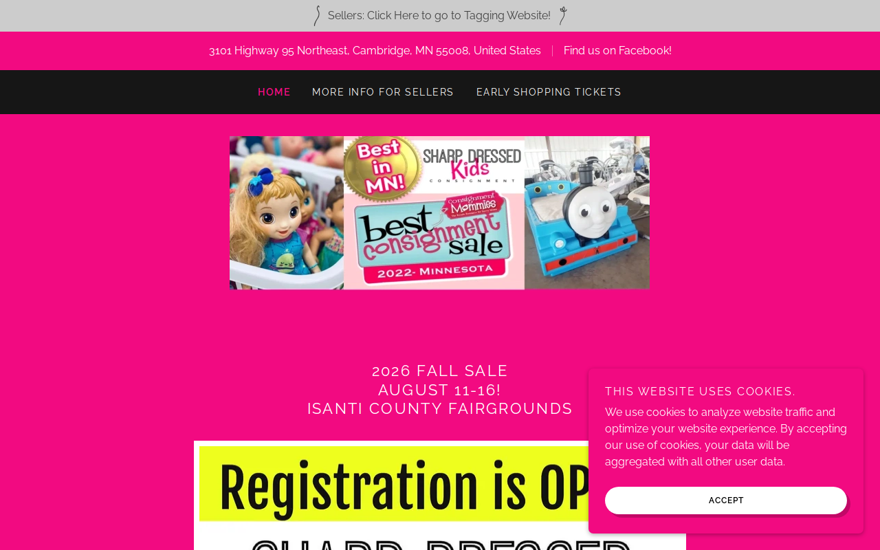 Sharp Dressed Kids Consignment website preview