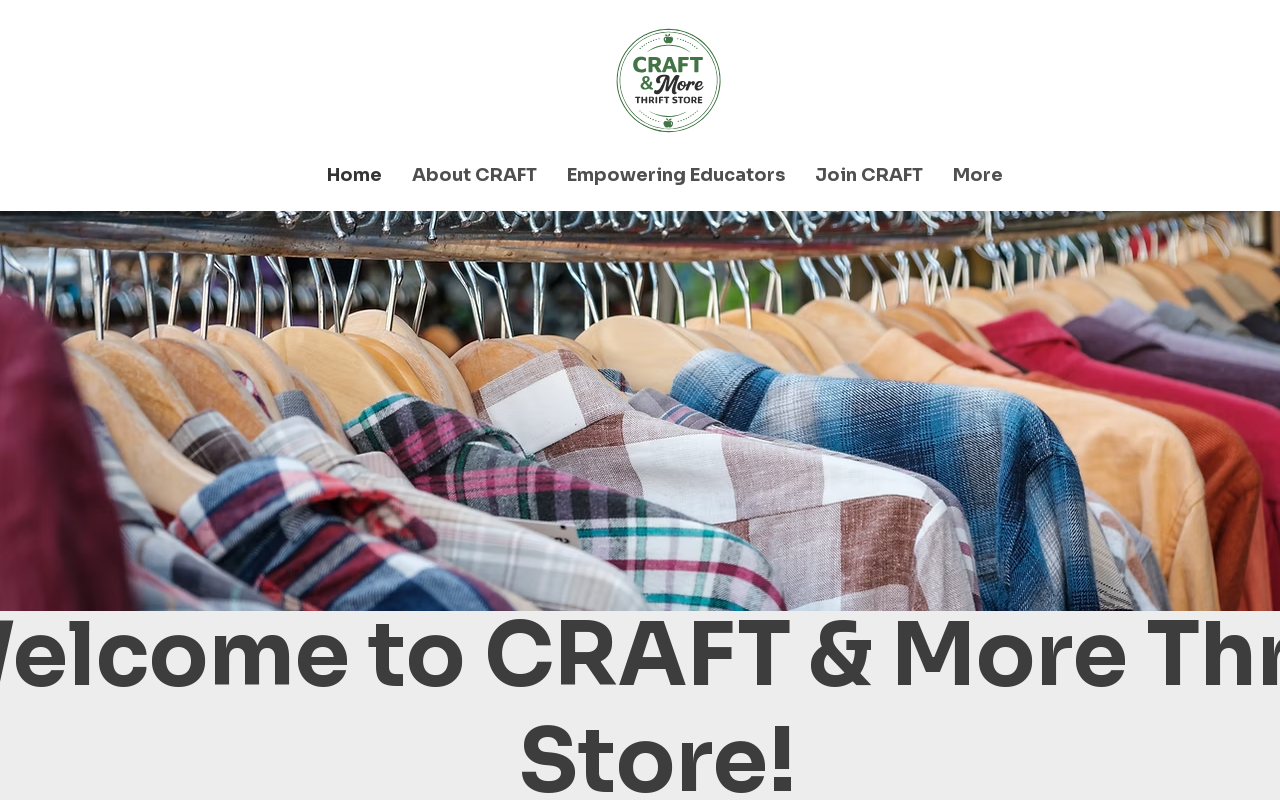 CRAFT & More Thrift Store website preview