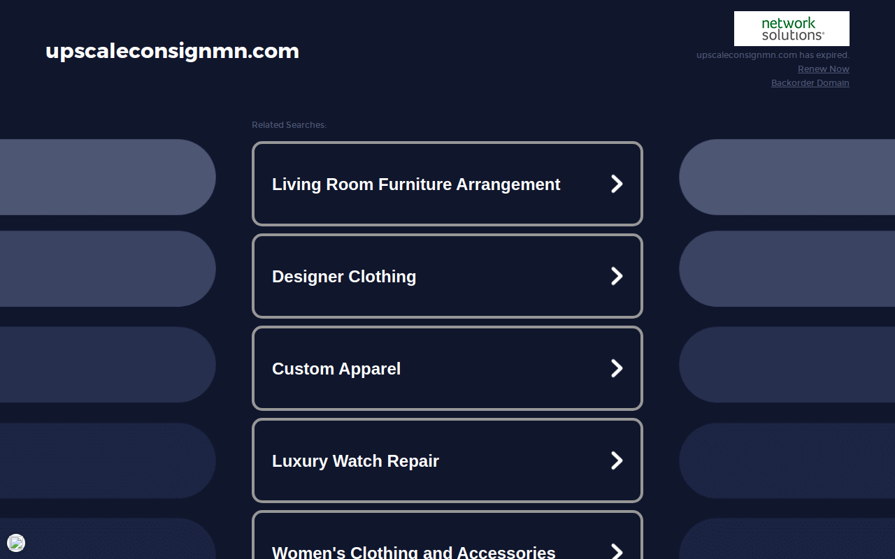 Upscale Consignment website preview