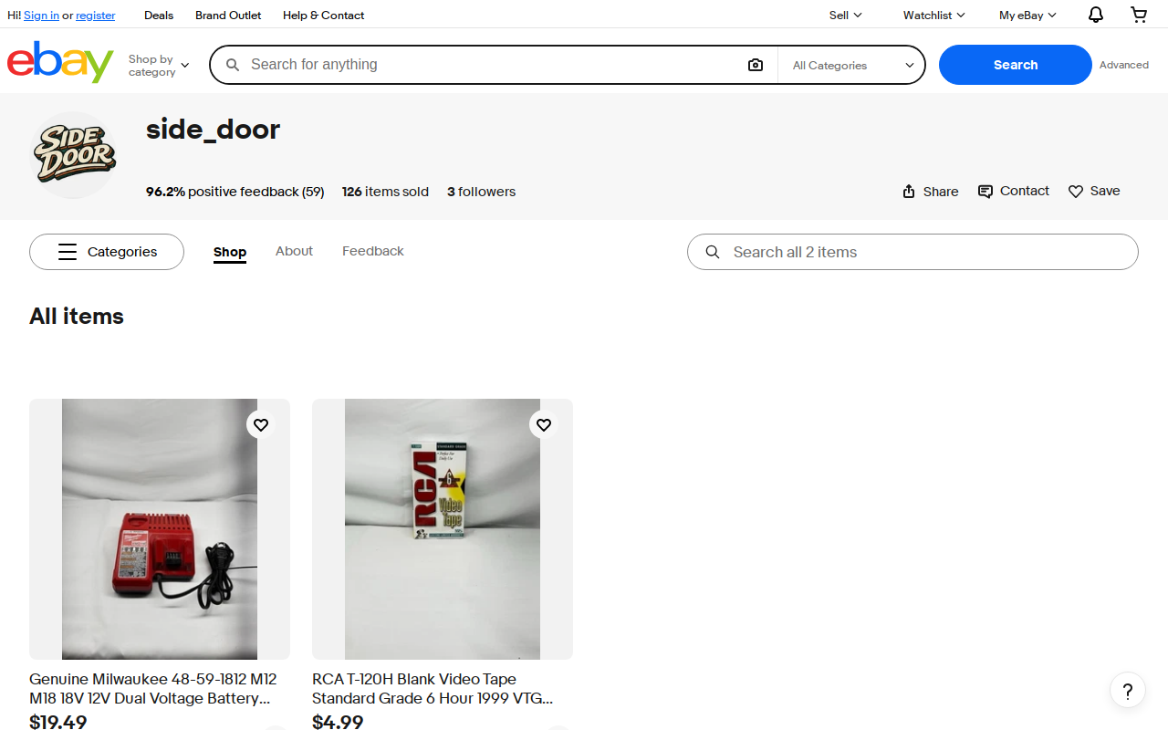 Side door website preview