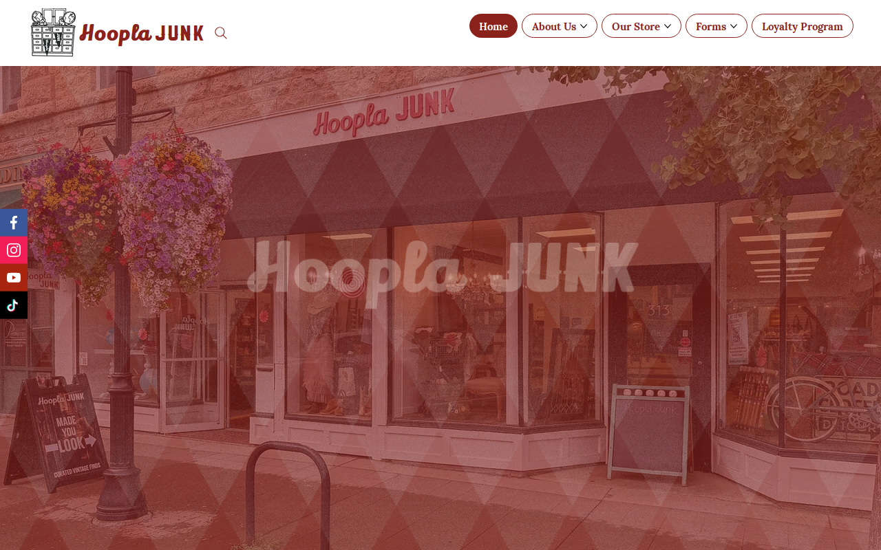 Hoopla Junk website preview