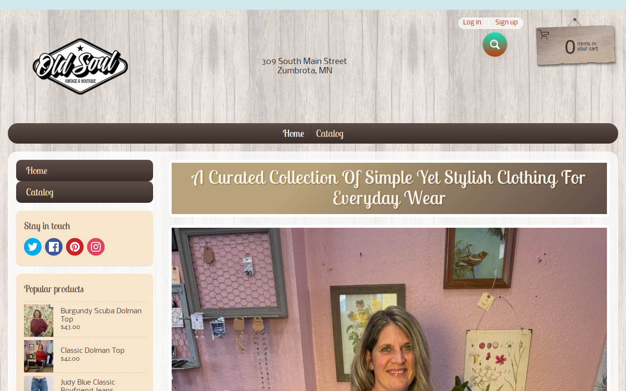 Old Soul Vintage Boutique website preview