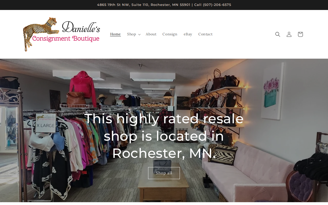 Danielle's Consignment Boutique website preview