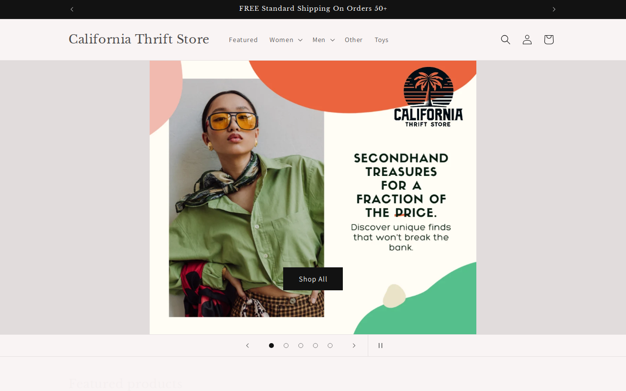 California Thrift Store L.L.C website preview