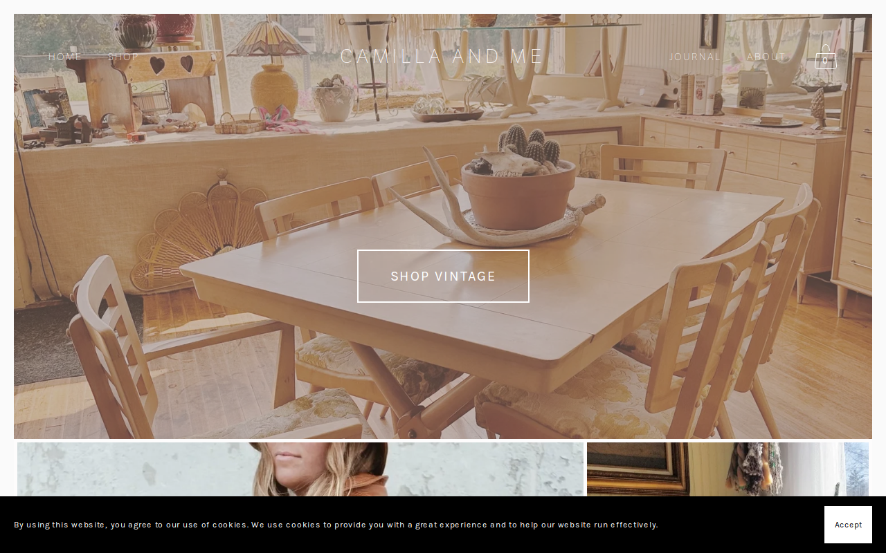 Camilla and Me website preview