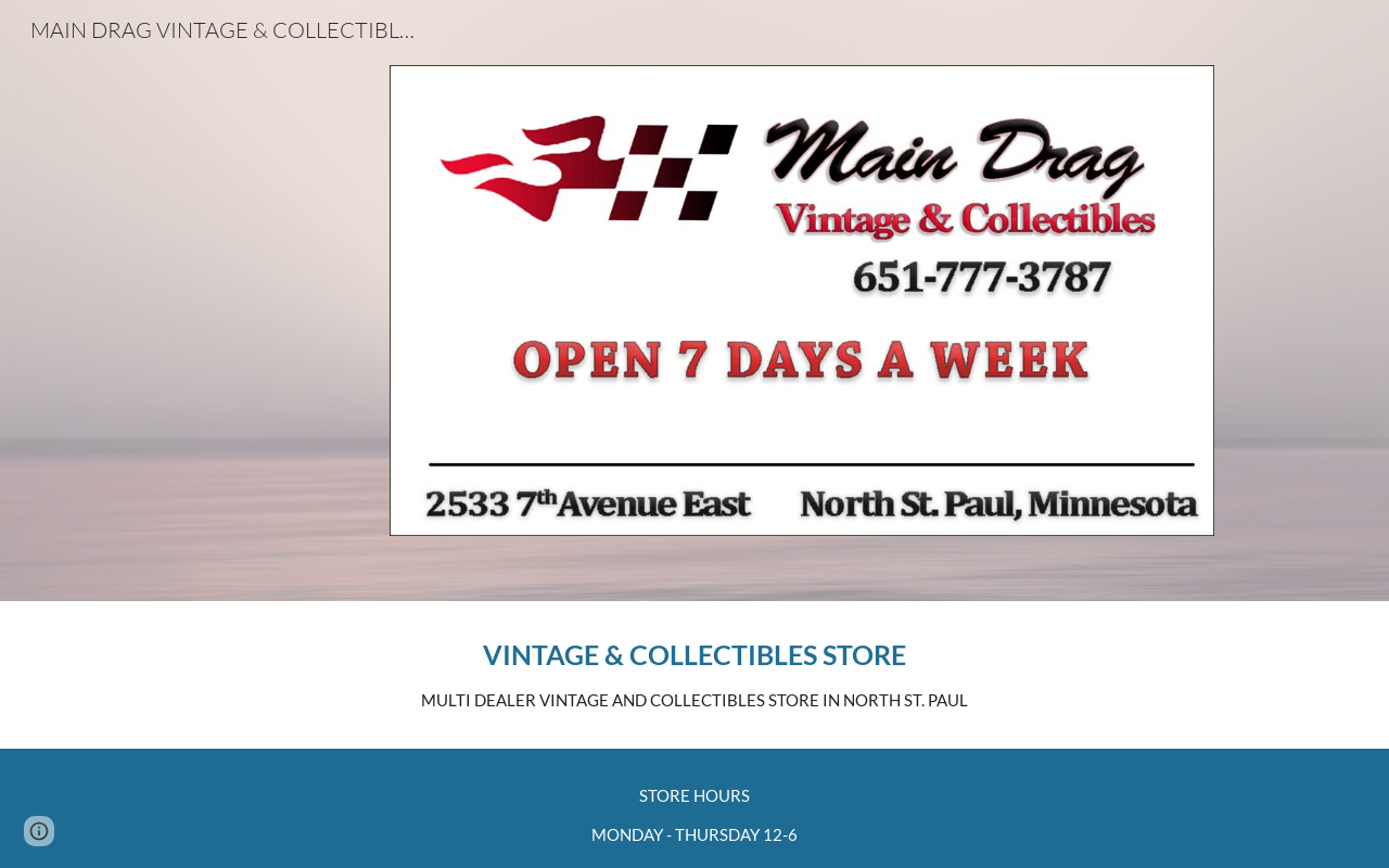 Main Drag Vintage & Collectibles website preview