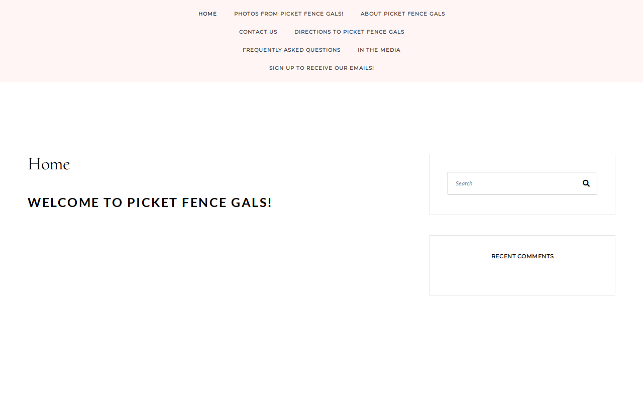 Picket Fence Gals website preview