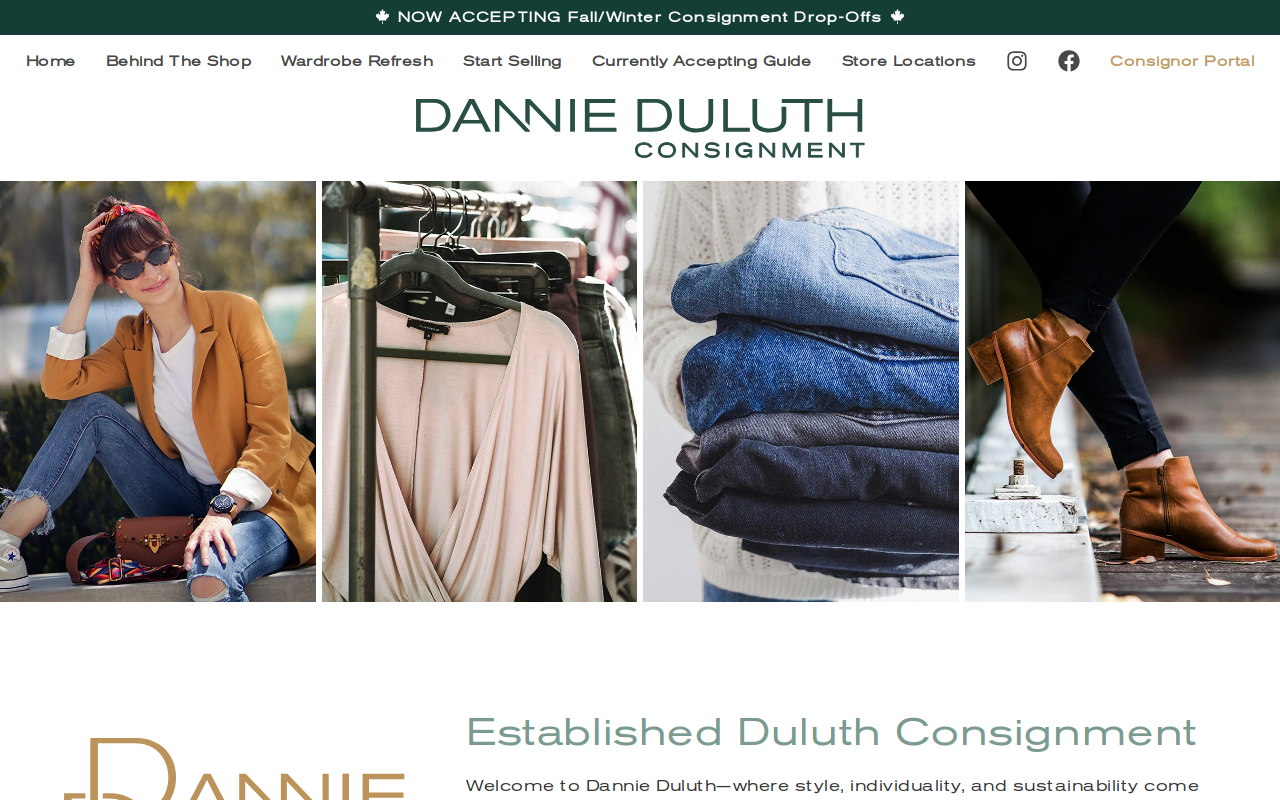 Dannie Duluth Consignment website preview