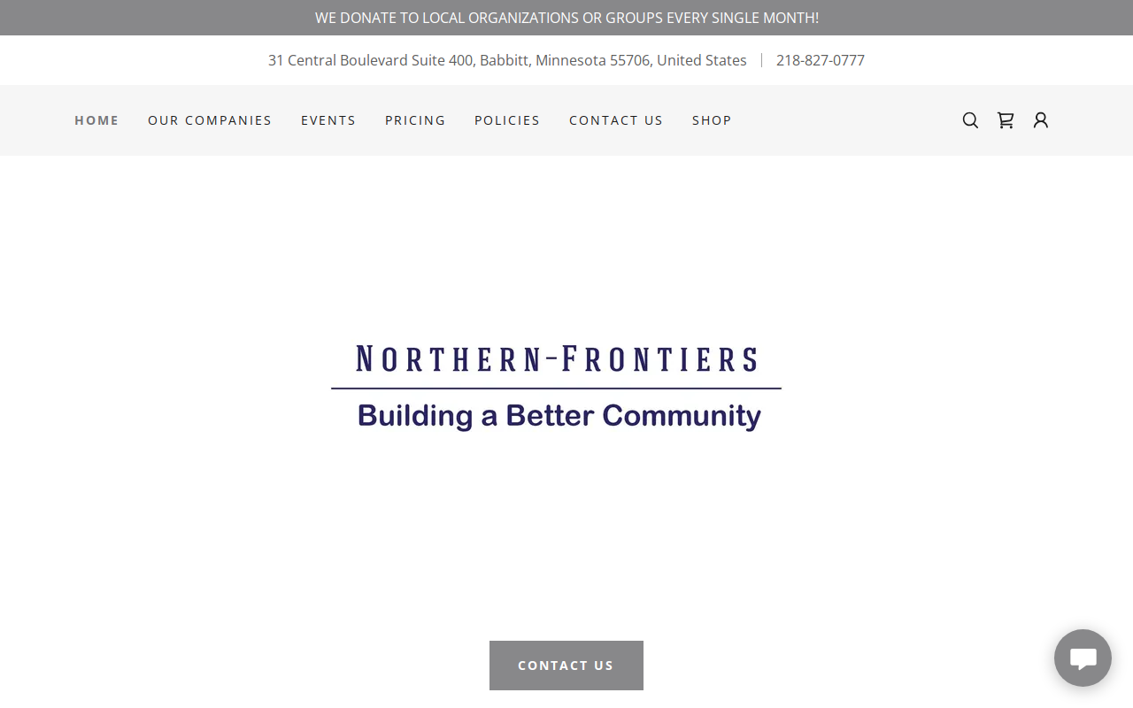 Northern-Frontiers Thrift website preview