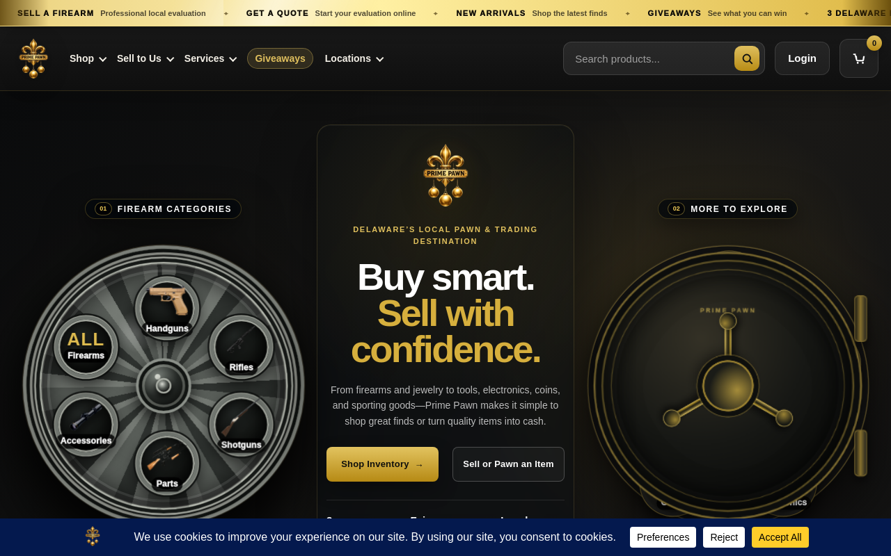 Harrington Pawn website preview