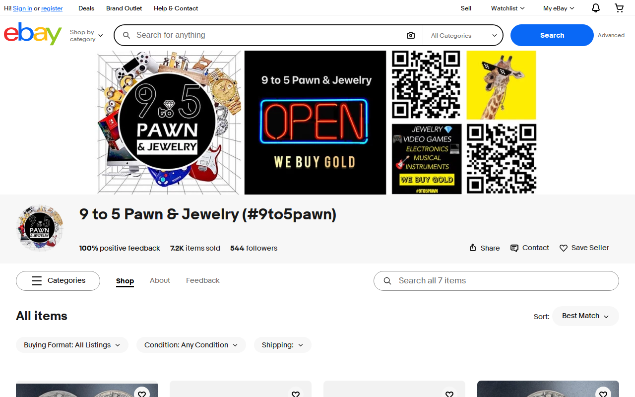9 to 5 Pawn and Jewelry website preview