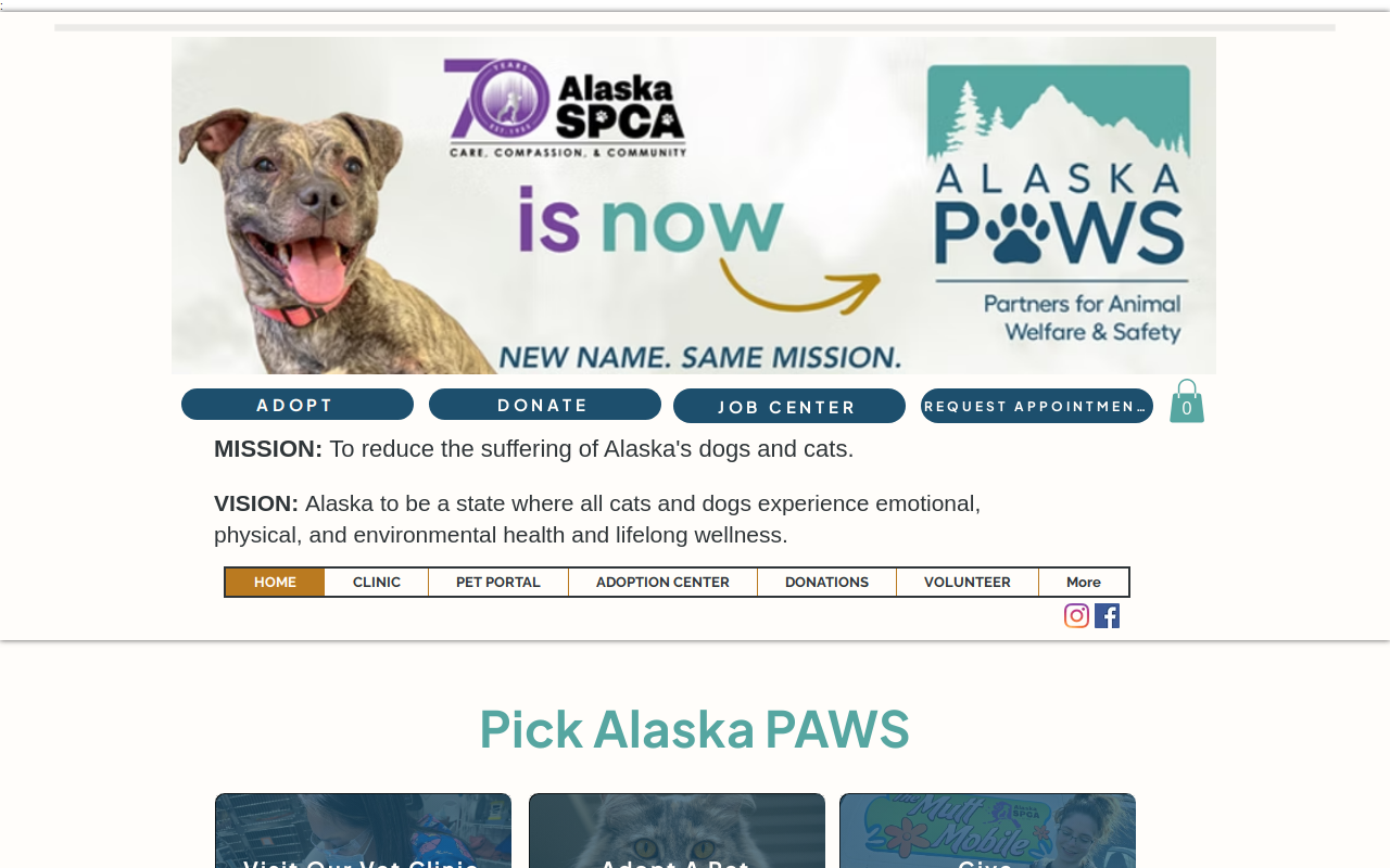Alaska SPCA Thrift Store website preview