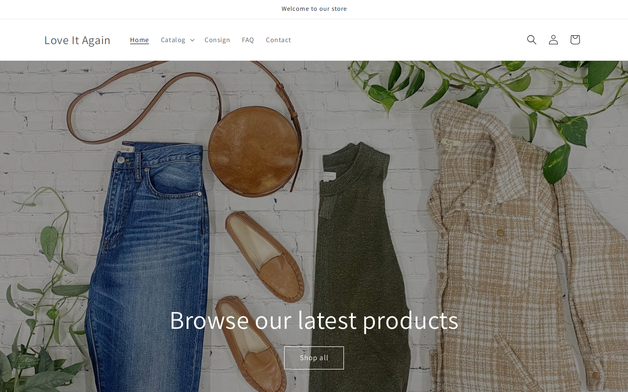 Love It Again Consignment website preview