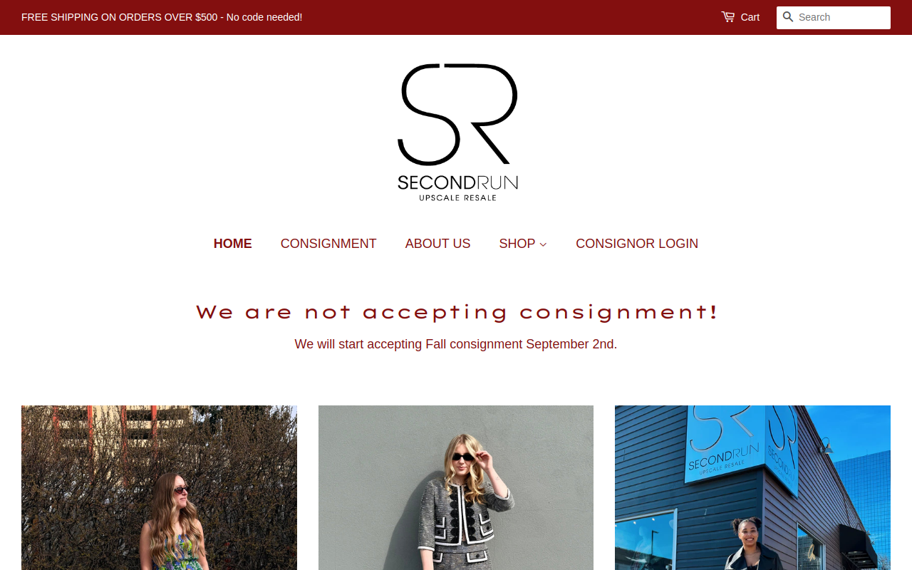 Second Run website preview