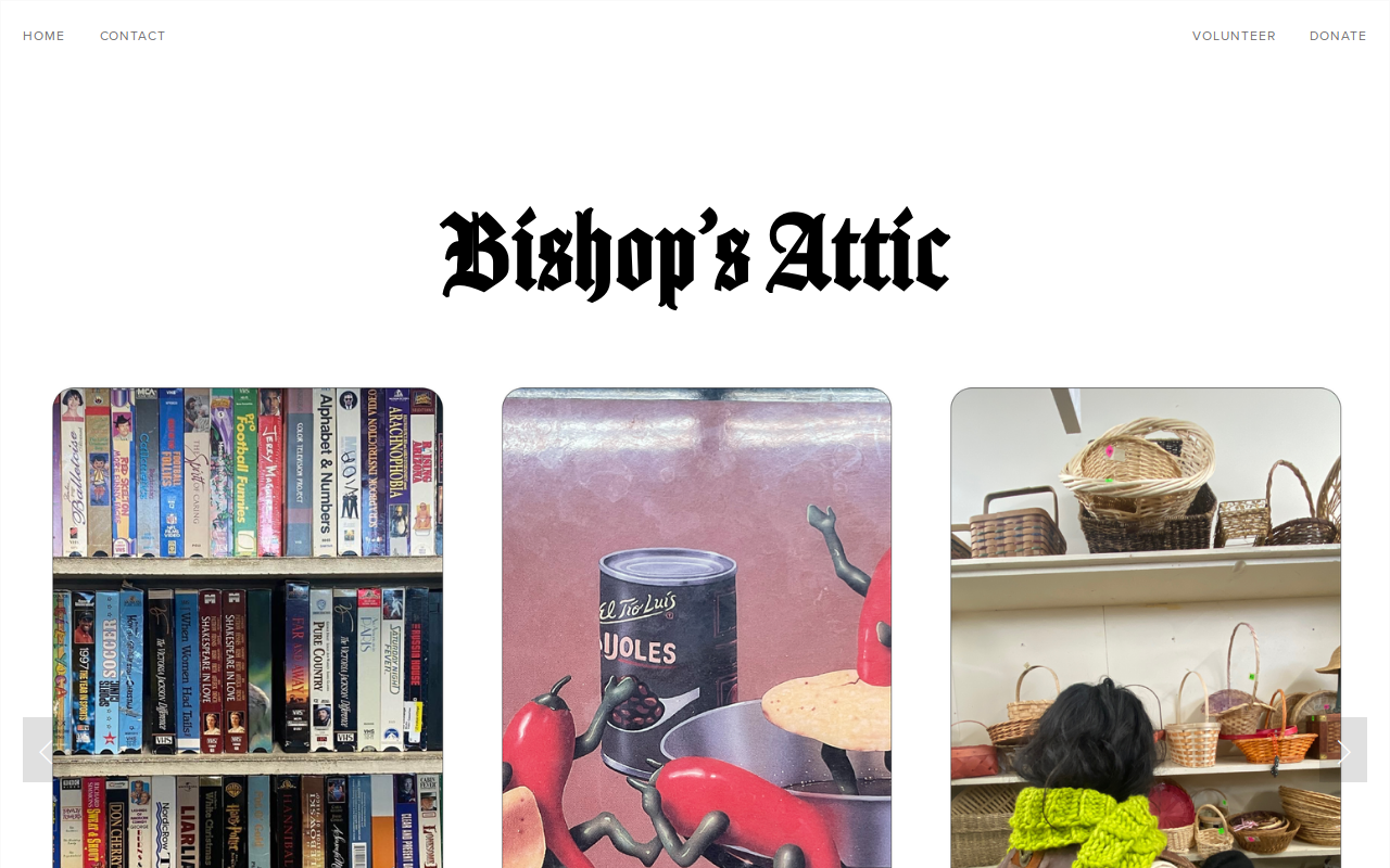 Bishop's Attic website preview