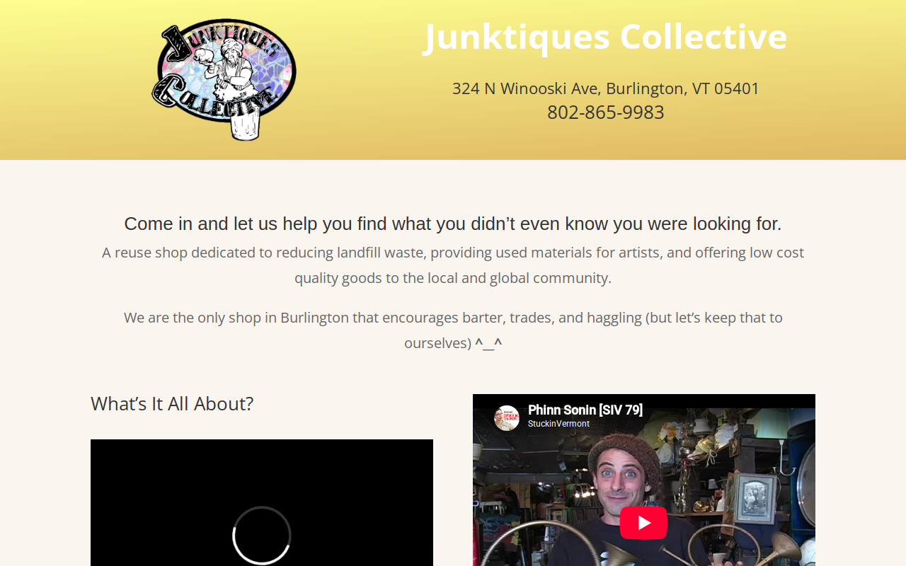 Junktiques Collective website preview