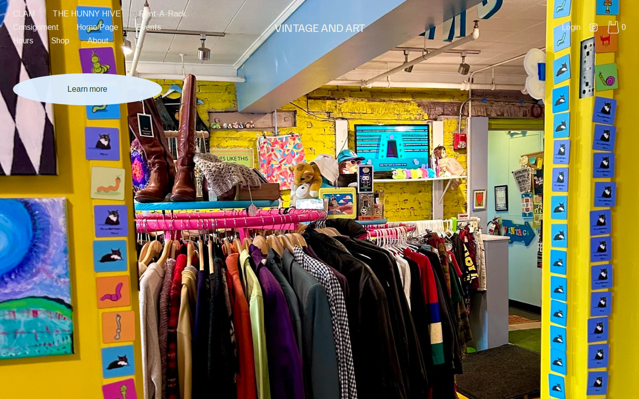 Hunnymusturd Shop Vintage and Art website preview