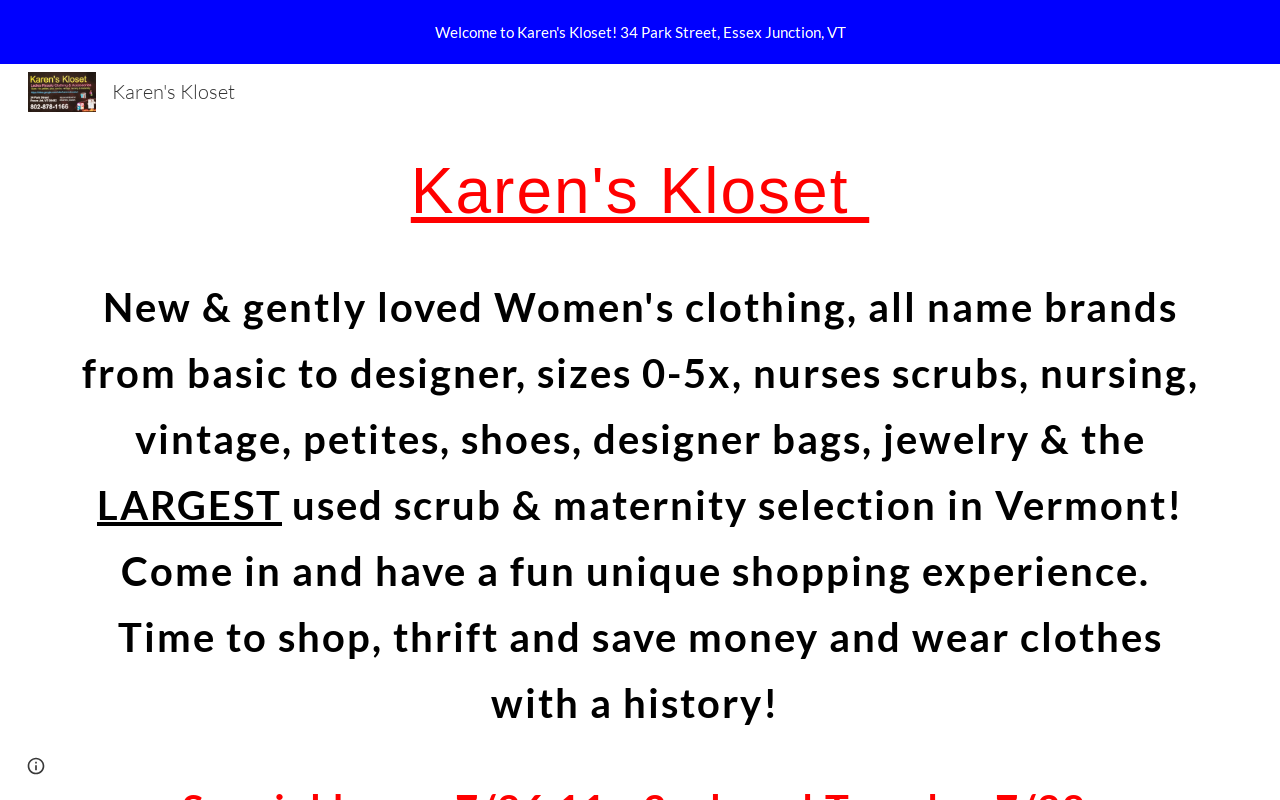 Karen's Kloset website preview