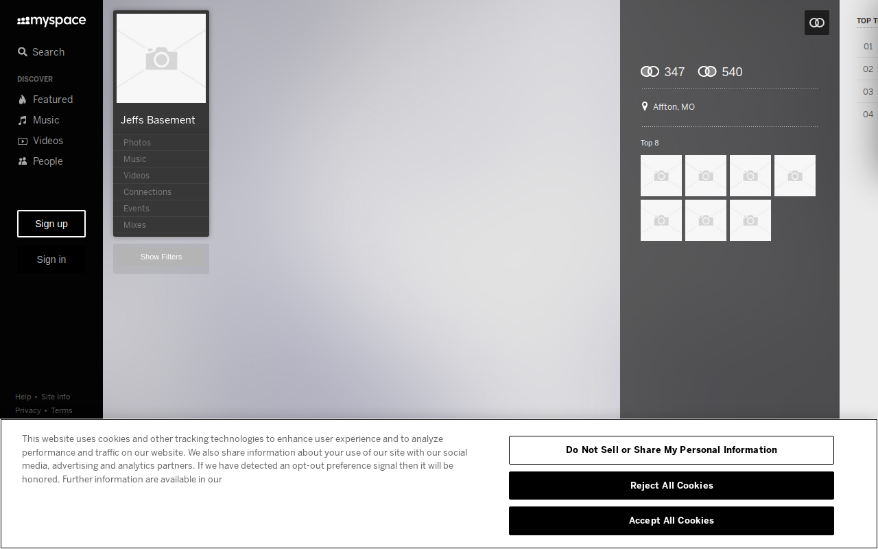 Jeff's Basement website preview